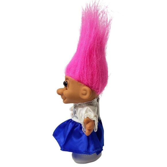 Vintage Russ Troll Doll Isreal Jewish 5" Doll Around The World Pink Hair RARE HT - Picture 3 of 4